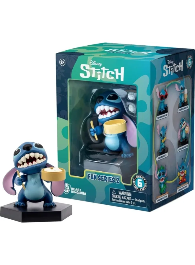 ديزني Lilo & Stitch Fun Series 2 with Window Box - Xiao Long Bao Stitch | Collectible Figure | Stitch Figurine | Display Figure | Perfect Gift for Collectors and Kids